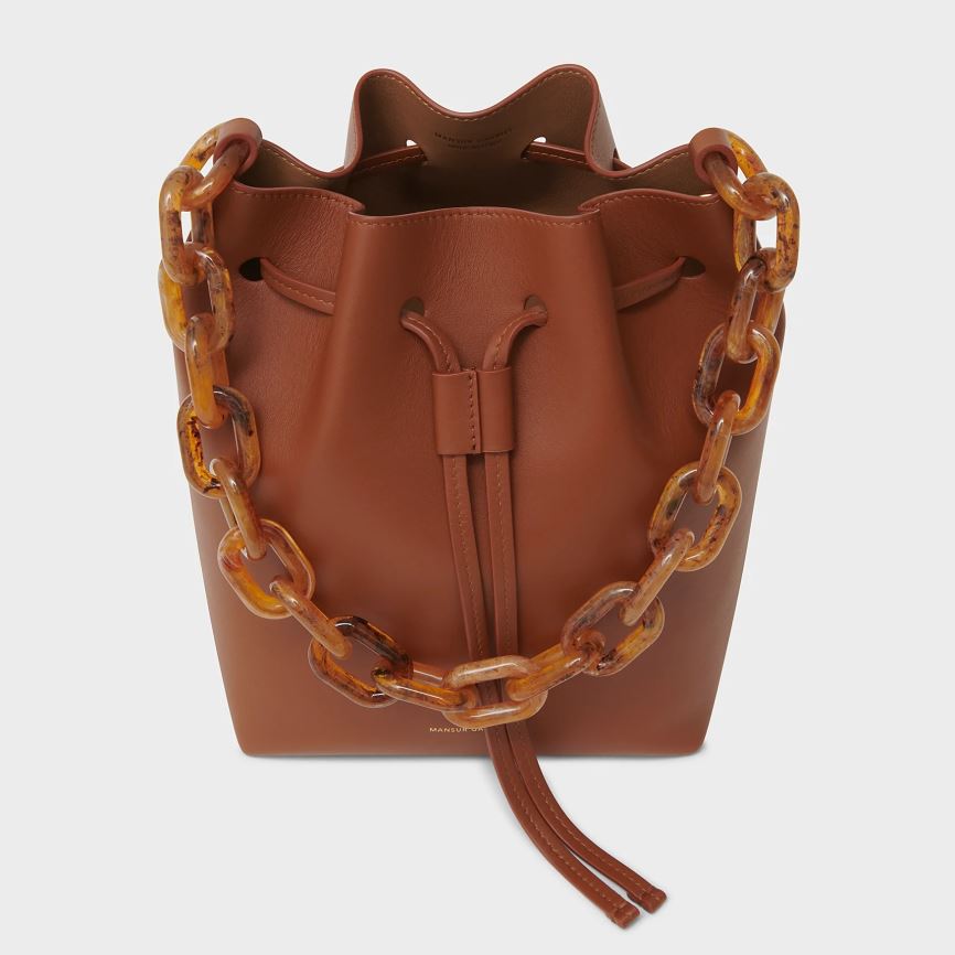 Women's Mansur Gavriel Twist Mini Bucket Bags Brown | AU 2649PG